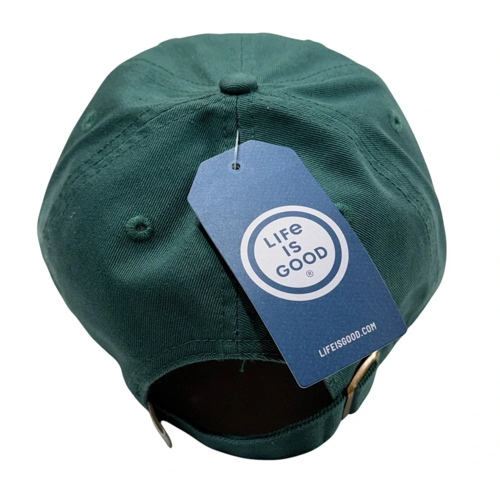 Life is‎ Good Mens A Chill Cap Vintage Oval Spruce Green Cotton Dad Hat OS NEW